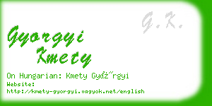 gyorgyi kmety business card